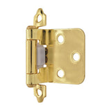 AMEROCK Self Closing Face Mount Variable Overlay Cabinet Hinge (pair) in Polished Brass BPR34293 Angle