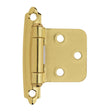 AMEROCK Self Closing Face Mount Variable Overlay Cabinet Hinge (pair) in Polished Brass BPR34293