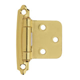 AMEROCK Self Closing Face Mount Variable Overlay Cabinet Hinge (pair) in Polished Brass BPR34293