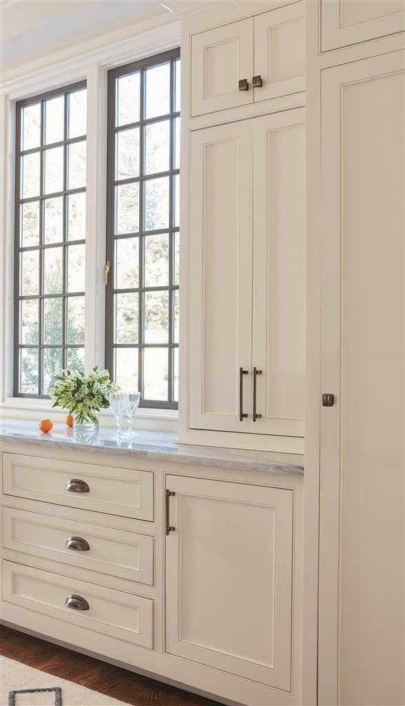 Amerock's Davenport Collection in Gunmetal on Off-White