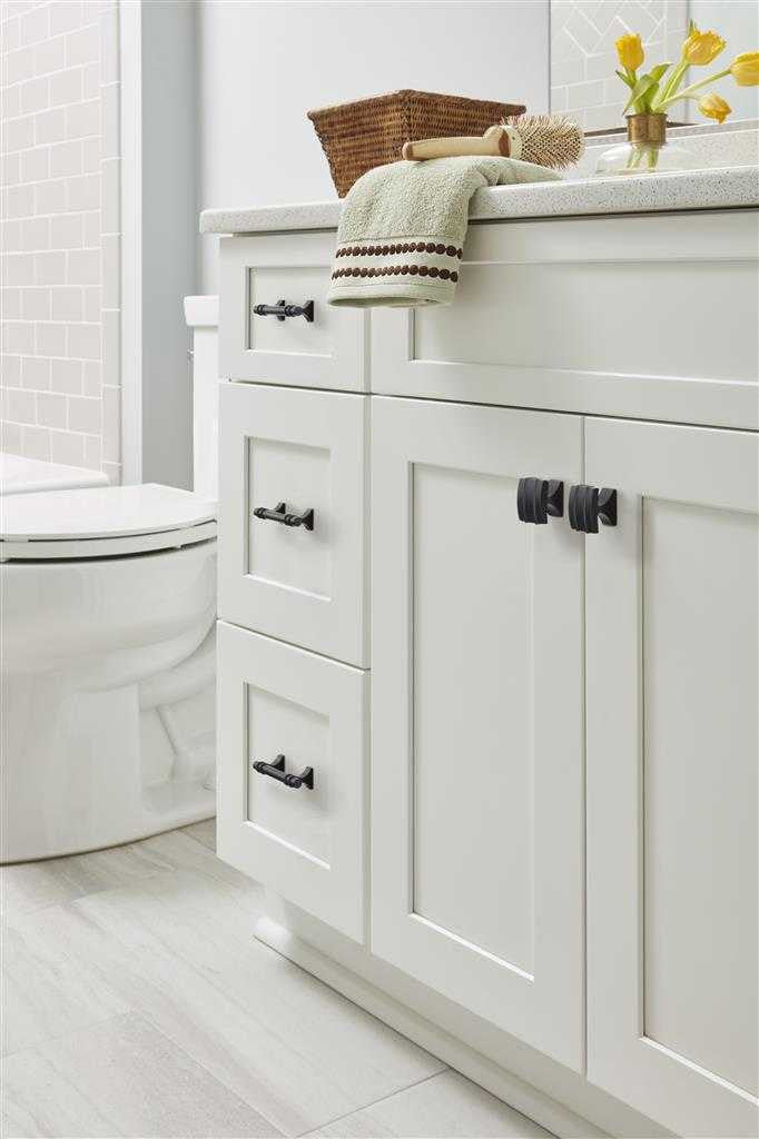 Amerock's Davenport Collection in Matte Black on White