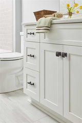 Amerock's Davenport Collection in Oil Rubbed Bronze on White