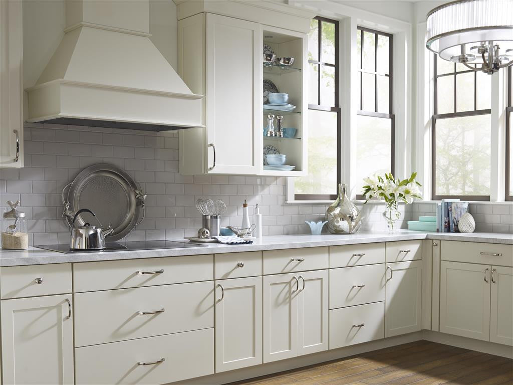AMEROCK Revitalize Cabinet Hardware Collection - Polished Nickel White Kitchen