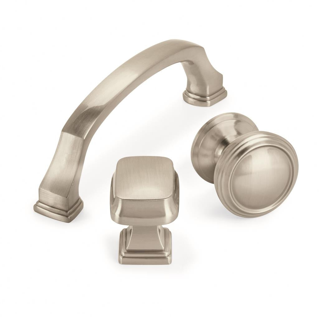 AMEROCK Revitalize 1-1/4" Length Rectangle Cabinet Knob in Satin Nickel BP55340G10 with Collection