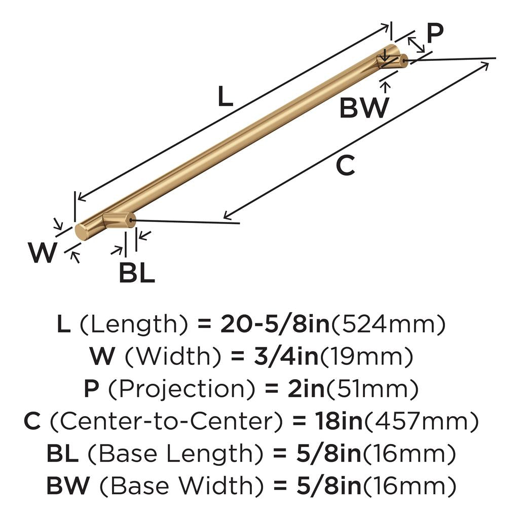 AMEROCK Bar Pulls Appliance Pulls in Champagne Bronze (+3 Sizes)