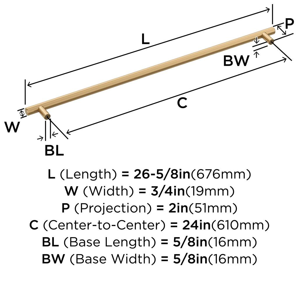 AMEROCK Bar Pulls Appliance Pulls in Champagne Bronze (+3 Sizes)