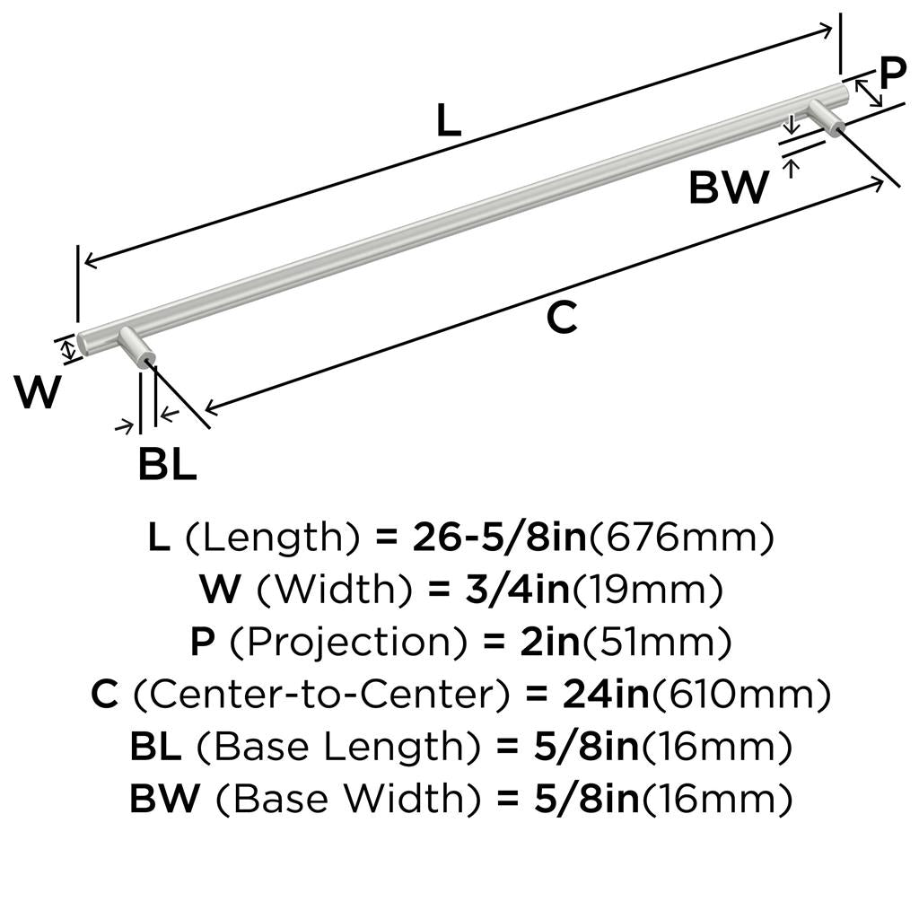 AMEROCK Bar Pulls Appliance Pulls in Stainless Steel (+3 Sizes)