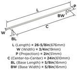 AMEROCK Bar Pulls Appliance Pulls in Stainless Steel (+3 Sizes)