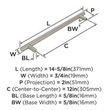 AMEROCK Bar Pulls Appliance Pulls in Stainless Steel (+3 Sizes)