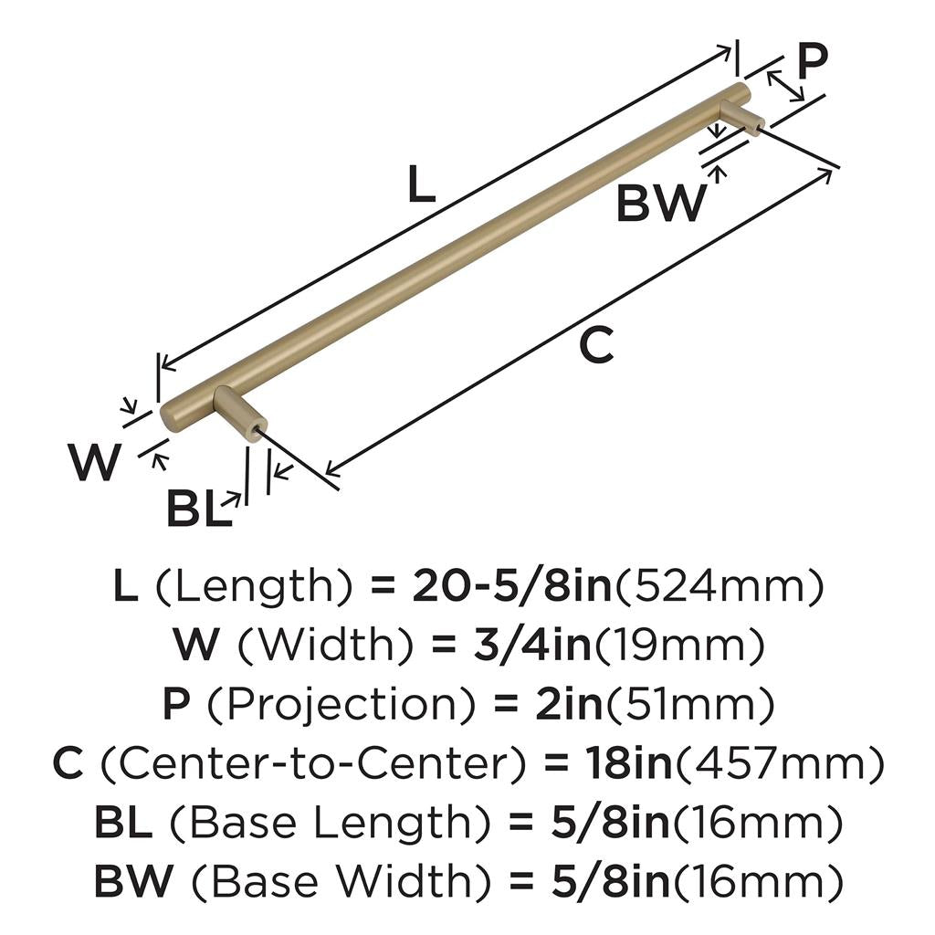 AMEROCK Bar Pulls Appliance Pulls in Golden Champagne (+3 Sizes)