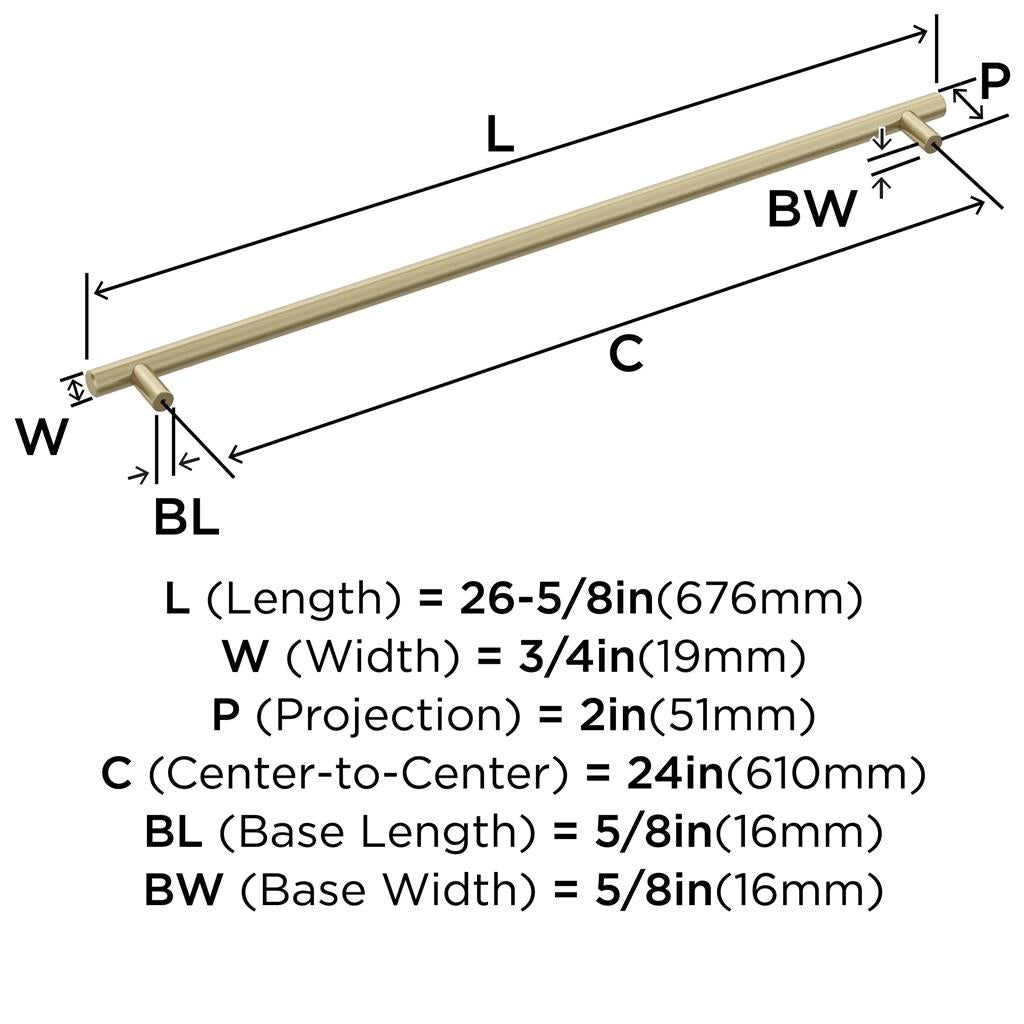 AMEROCK Bar Pulls Appliance Pulls in Golden Champagne (+3 Sizes)