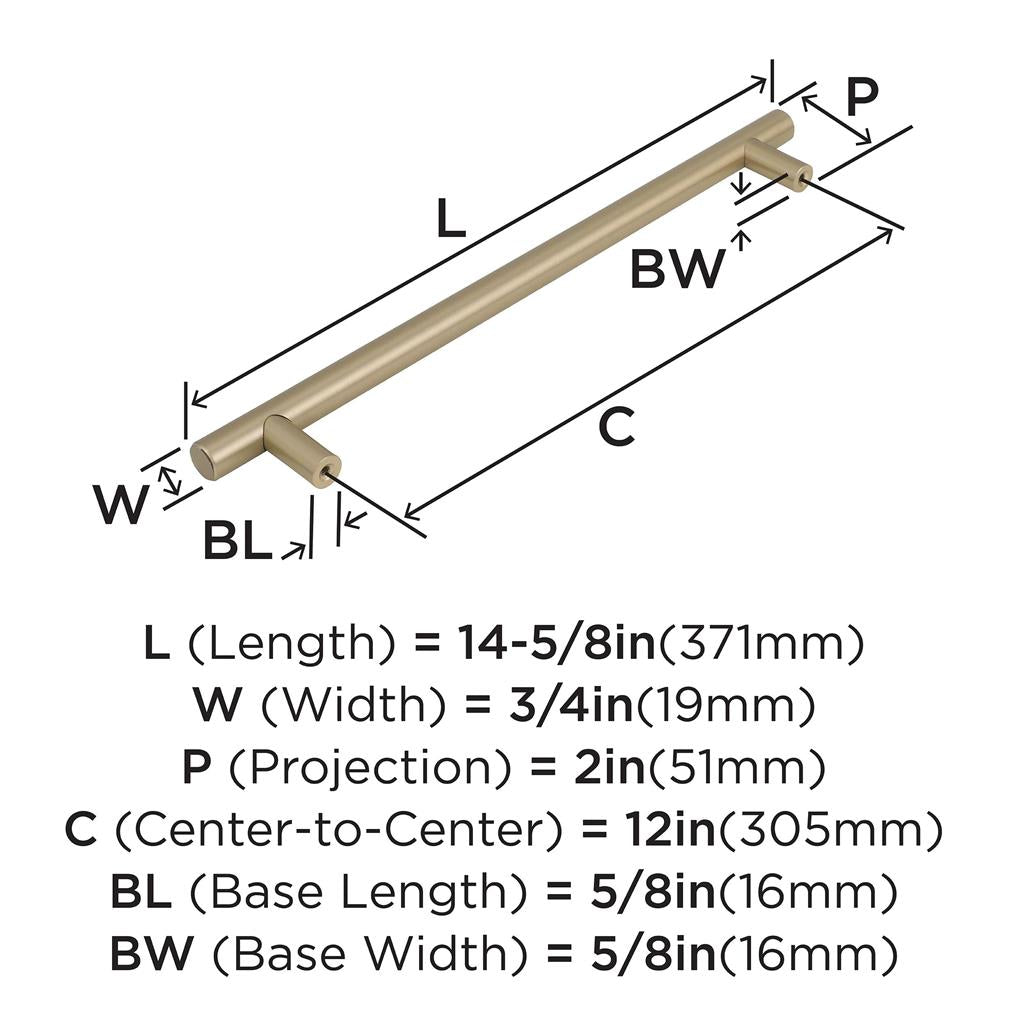 AMEROCK Bar Pulls Appliance Pulls in Golden Champagne (+3 Sizes)