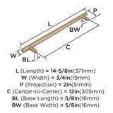AMEROCK Bar Pulls Appliance Pulls in Golden Champagne (+3 Sizes)