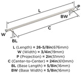 AMEROCK Bar Pulls Appliance Pulls in Sterling Nickel (+3 Sizes)