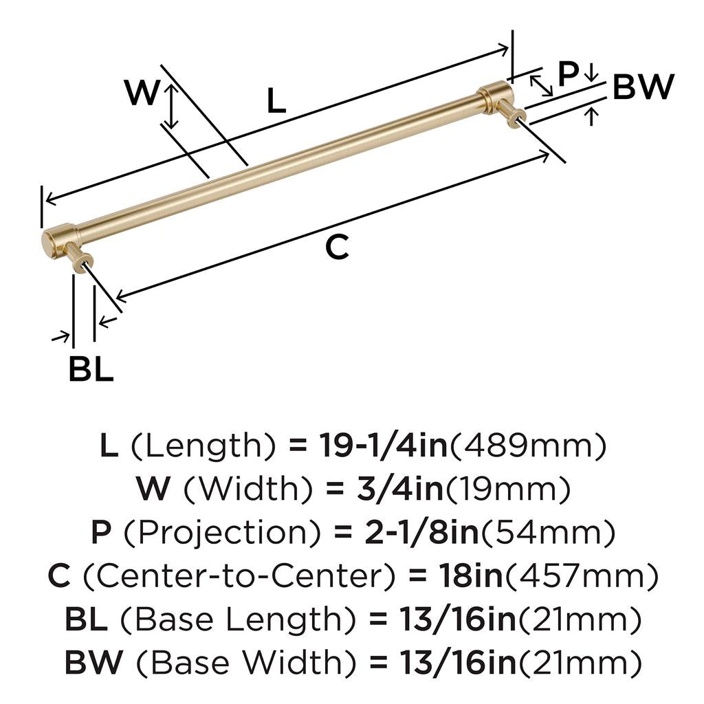 AMEROCK Faircrest Appliance Pulls in Golden Champagne (+2 Sizes)