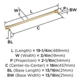 AMEROCK Faircrest Appliance Pulls in Golden Champagne (+2 Sizes)