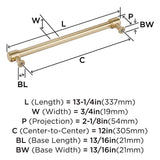 AMEROCK Faircrest Appliance Pulls in Golden Champagne (+2 Sizes)