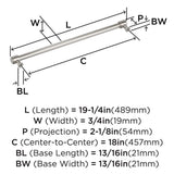 AMEROCK Faircrest Appliance Pulls in Satin Nickel (+2 Sizes)