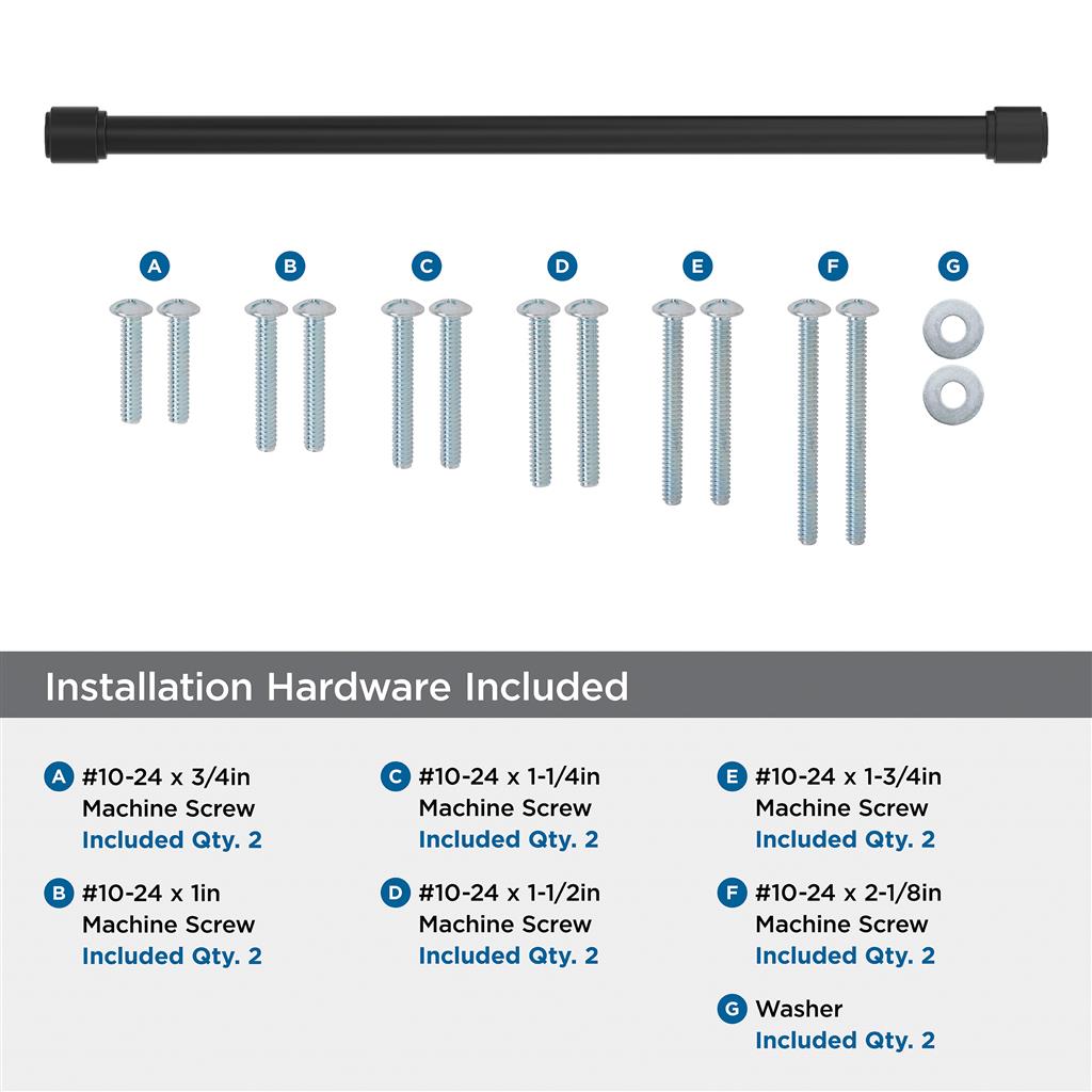 AMEROCK Faircrest Appliance Pulls in Matte Black (+2 Sizes)