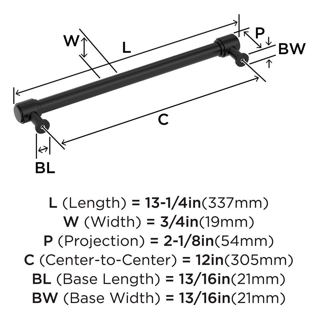 AMEROCK Faircrest Appliance Pulls in Matte Black (+2 Sizes)