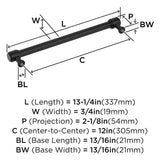AMEROCK Faircrest Appliance Pulls in Matte Black (+2 Sizes)