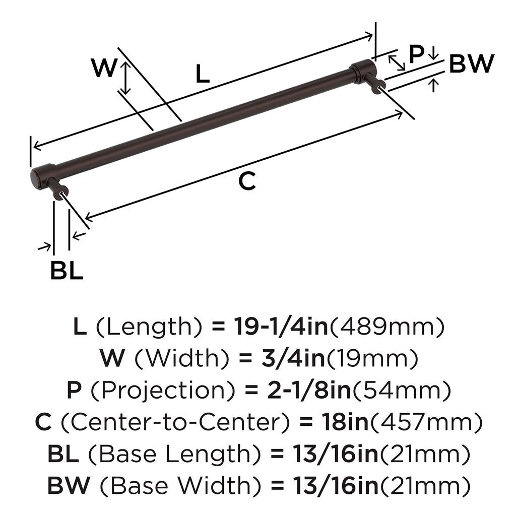 AMEROCK Faircrest Appliance Pulls in Oil Rubbed Bronze (+2 Sizes)