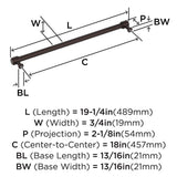 AMEROCK Faircrest Appliance Pulls in Oil Rubbed Bronze (+2 Sizes)
