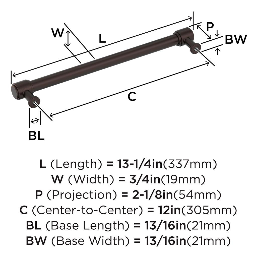 AMEROCK Faircrest Appliance Pulls in Oil Rubbed Bronze (+2 Sizes)