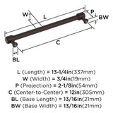 AMEROCK Faircrest Appliance Pulls in Oil Rubbed Bronze (+2 Sizes)