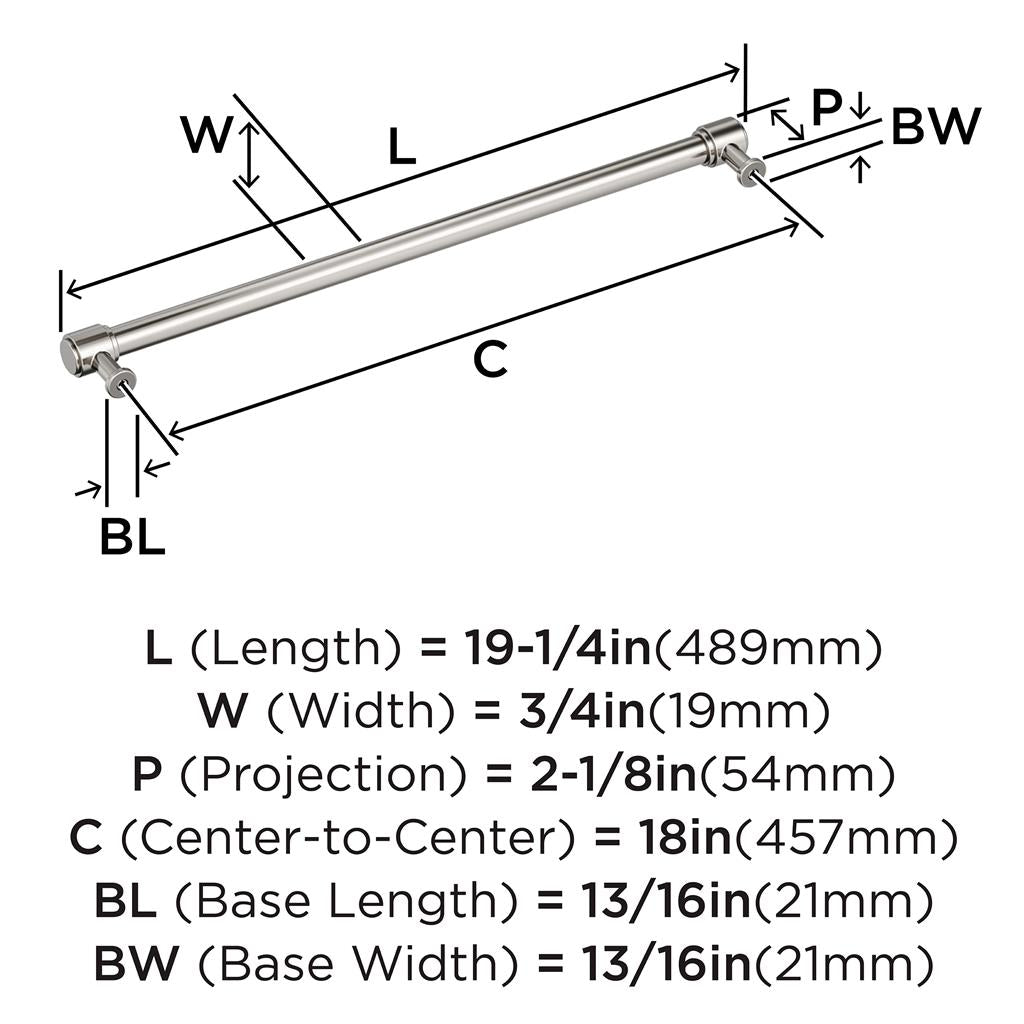 AMEROCK Faircrest Appliance Pulls in Polished Nickel (+2 Sizes)