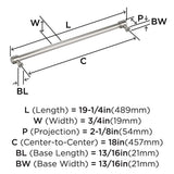 AMEROCK Faircrest Appliance Pulls in Polished Nickel (+2 Sizes)