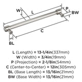 AMEROCK Faircrest Appliance Pulls in Polished Nickel (+2 Sizes)