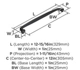AMEROCK Kane Appliance Pulls in Black Bronze (+2 Sizes)