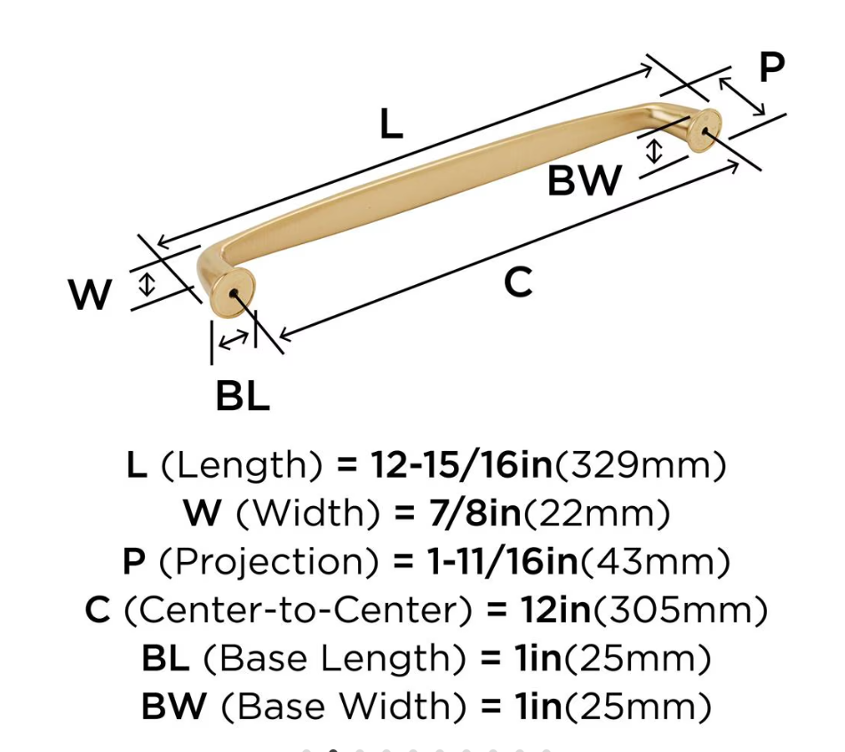 AMEROCK Kane Appliance Pulls in Champagne Bronze (+2 Sizes)