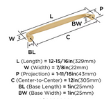 AMEROCK Kane Appliance Pulls in Champagne Bronze (+2 Sizes)