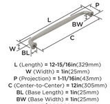 AMEROCK Kane Appliance Pulls in Satin Nickel (+2 Sizes)