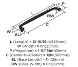 AMEROCK Kane Appliance Pulls in Oil Rubbed Bronze (+2 Sizes)