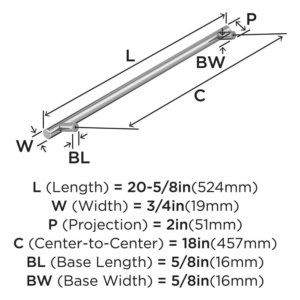 AMEROCK Bar Pulls Appliance Pulls in Polished Chrome