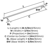 AMEROCK Bar Pulls Appliance Pulls in Polished Chrome