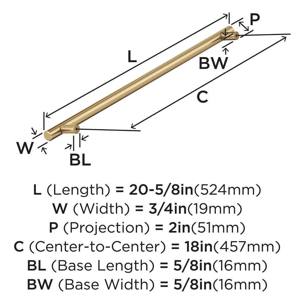 AMEROCK Bar Pulls Appliance Pulls in Champagne Bronze
