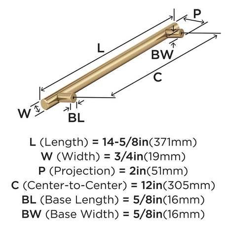 AMEROCK Bar Pulls Appliance Pulls in Champagne Bronze
