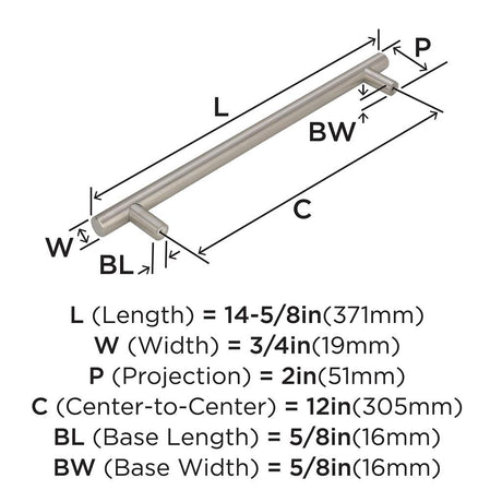 AMEROCK Bar Pulls Appliance Pulls in Stainless Steel
