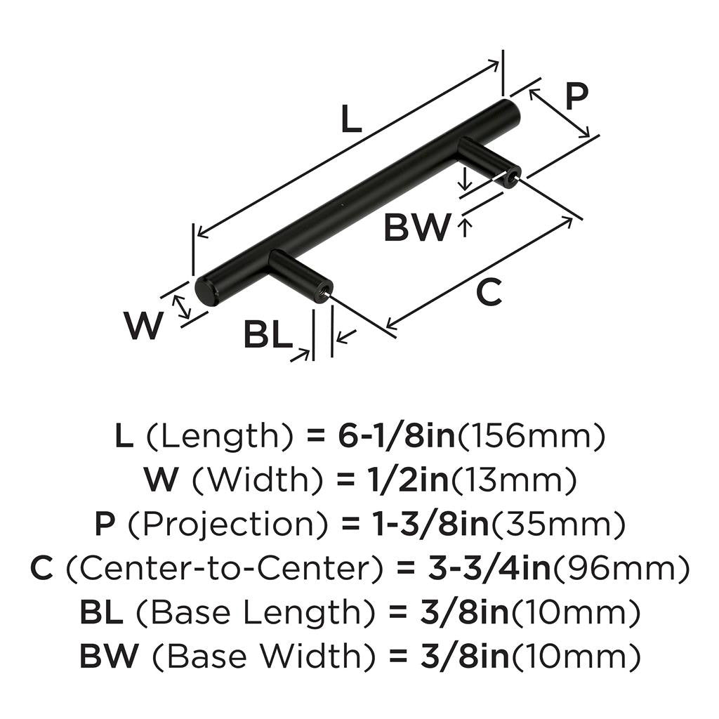AMEROCK Bar Pulls Cabinet Handle in Black Bronze