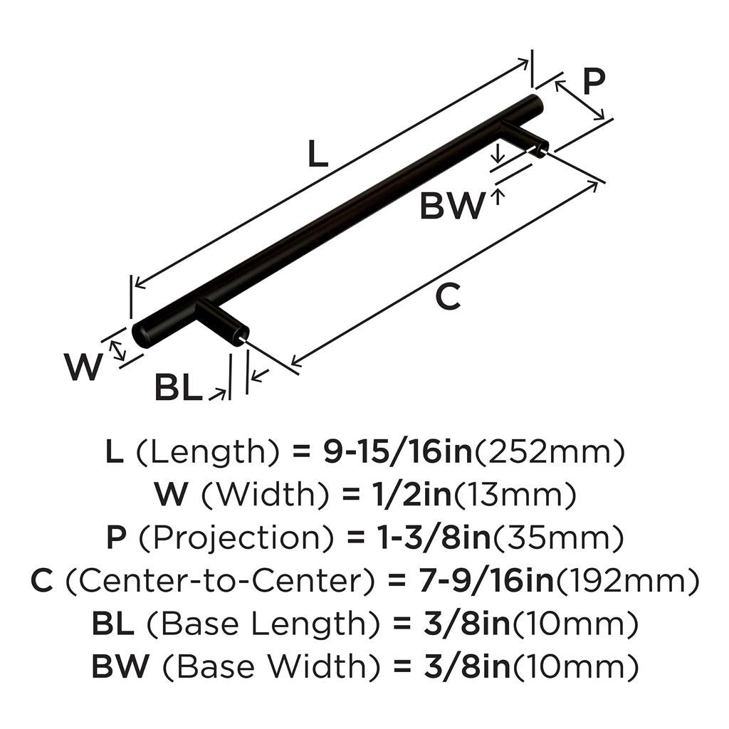 AMEROCK Bar Pulls Cabinet Handle in Black Bronze