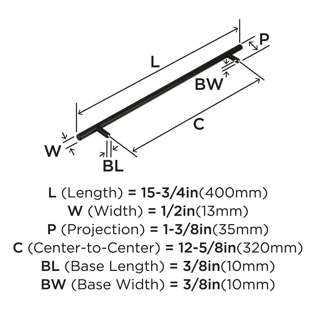 AMEROCK Bar Pulls Cabinet Handle in Black Bronze