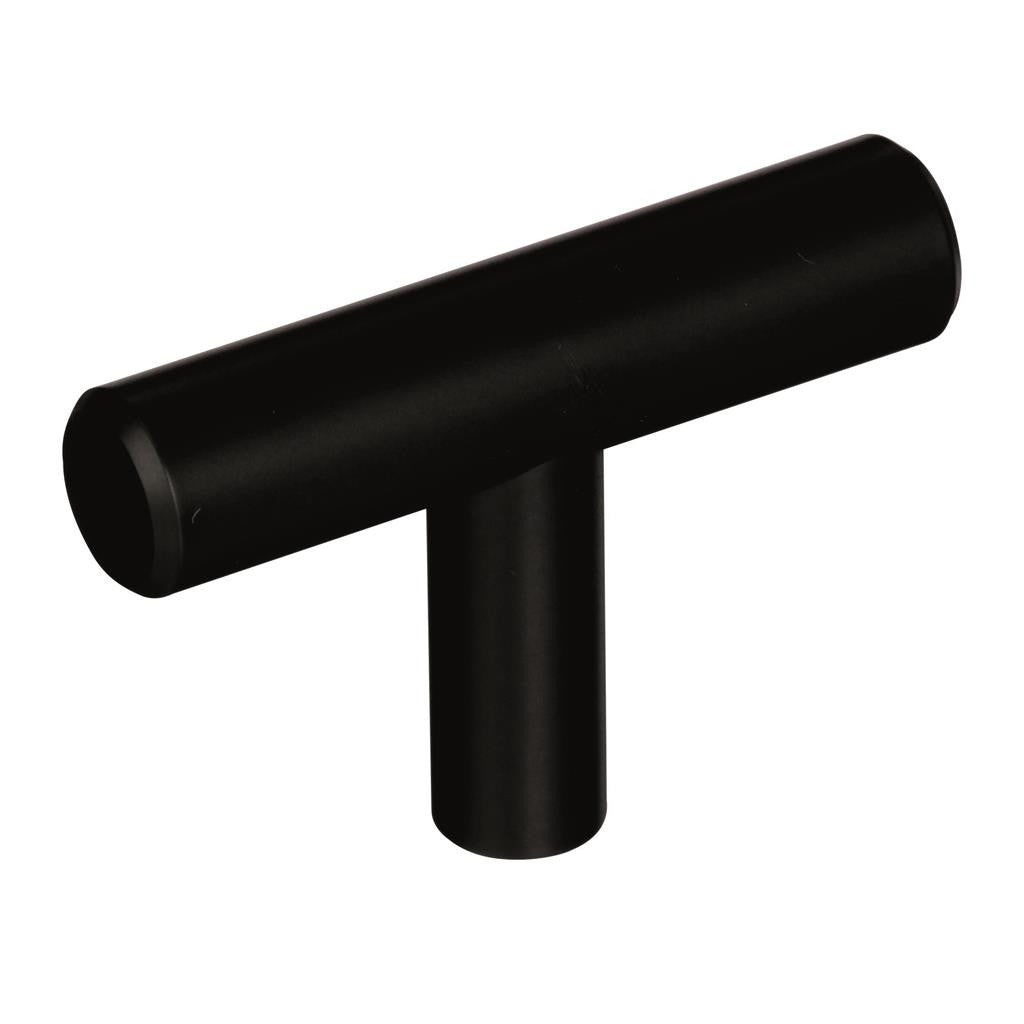 AMEROCK Bar Pulls 1-15/16" Length Cabinet T-Knob in Black Bronze BP19009BBR