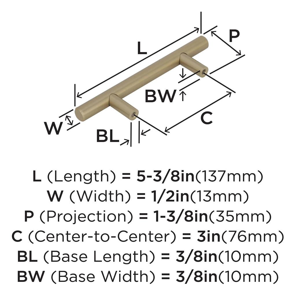 AMEROCK Bar Pulls Cabinet Handle in Golden Champagne (+13 Sizes)