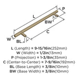 AMEROCK Bar Pulls Cabinet Handle in Golden Champagne (+13 Sizes)
