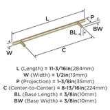AMEROCK Bar Pulls Cabinet Handle in Golden Champagne (+13 Sizes)