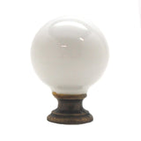 BELWITH 1-1/4" Round Cabinet Knob - White P20-VB